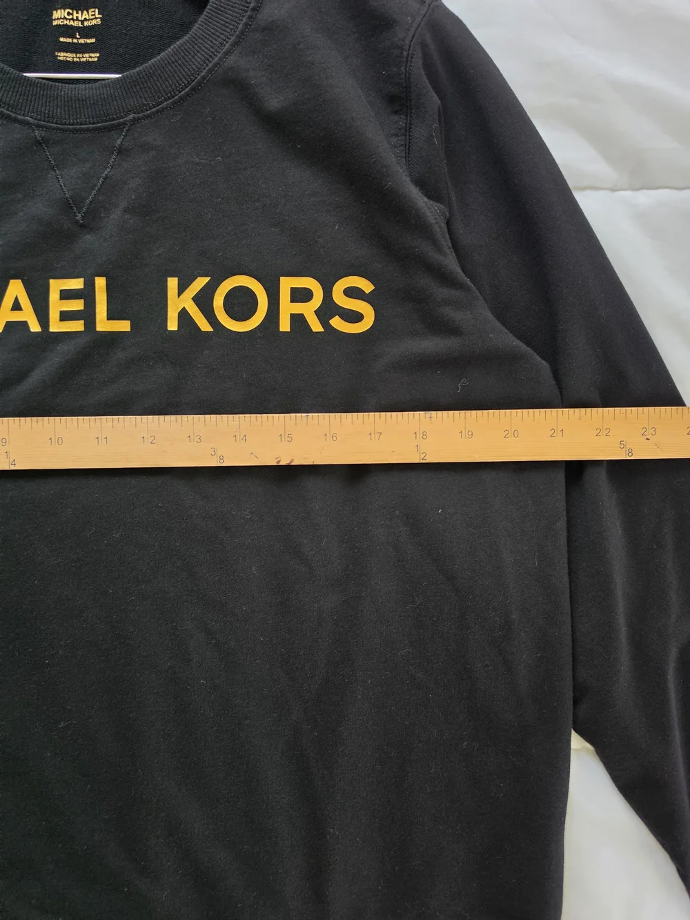 Michael Kors Black Crewneck Sweatshirt with Gold Logo